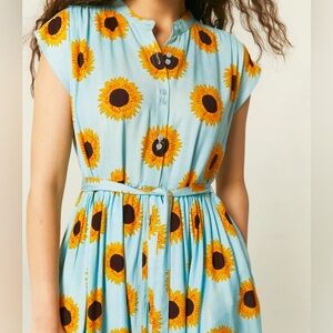 Sunflower Print Dress